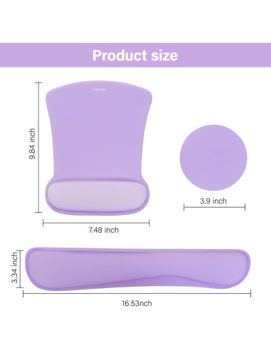 Soporte Reposamuñecas MOSISO Ergonomico Neopreno Púrpura