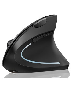 Ratón Ergonómico Lekvey Vertical Inalámbrico 600mAh Negro