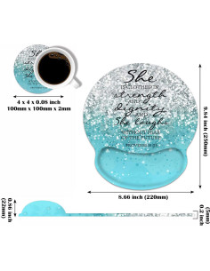 Soporte de Muñeca Ergonómico BWOOLL con Posavasos - Azul 2