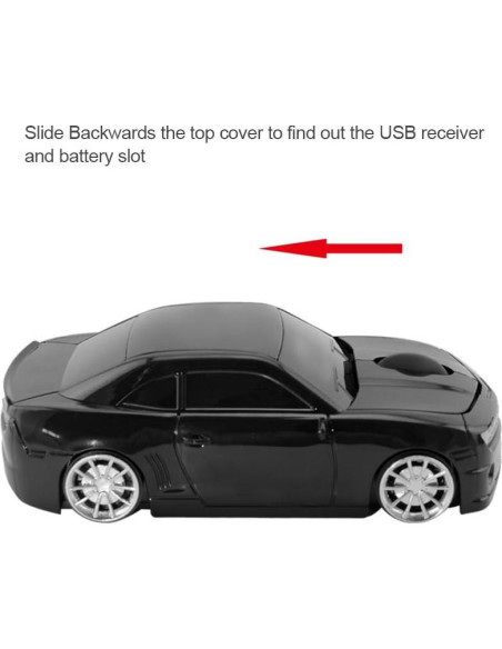 Ratón Inalámbrico 3D Óptico Aikchi Negro Ergonómico