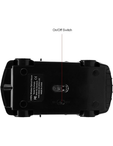 Ratón Inalámbrico 3D Óptico Aikchi Negro Ergonómico