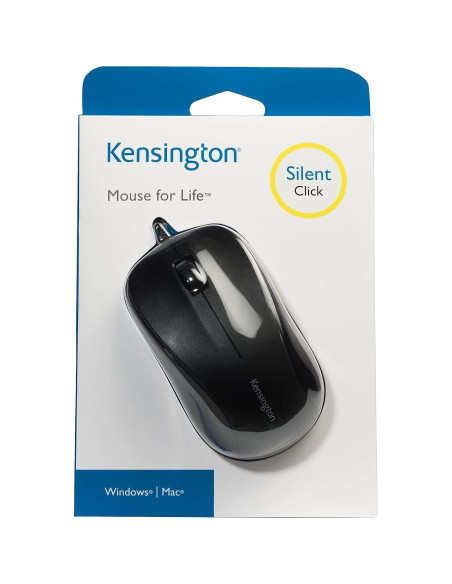 Ratón Silencioso Kensington K72110US USB con Cable Negro