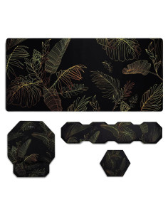 Almohadilla de Juego Ergonómica Mosiso Hoja Monstera 90x40cm