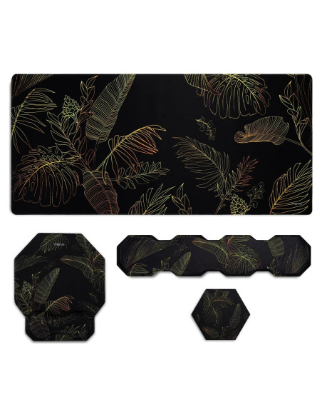 Almohadilla de Juego Ergonómica Mosiso Hoja Monstera 90x40cm