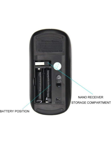 Ratón Inalámbrico 2.4G Nothers Modelo 2716 Ergonomico
