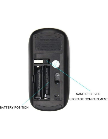 Ratón Inalámbrico 2.4G Nothers Modelo 2716 Ergonomico