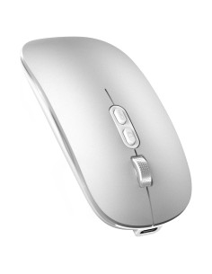 Ratón Inalámbrico Óptico Aotu SSMOUSE Plata Mate 3 DPI