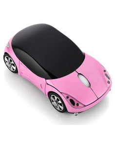 Ratón Inalámbrico Zerone 1600DPI Rosa Ergonómico USB