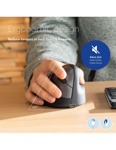 Ratón Ergonómico Vertical R-Go HE Inalámbrico Bluetooth Negro 2
