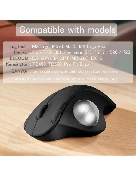 Bola de Reemplazo Trackball 34mm Tedubax Gris Brillante