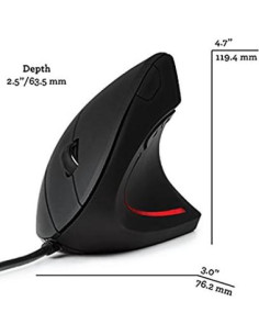 Ratón Ergonómico Óptico Vertical Shenzhen 3200 DPI con Cable 2