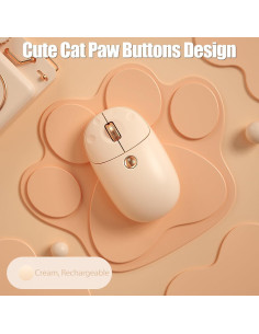 Ratón Inalámbrico TISHLED Kawaii 2.4GHz/Bluetooth 5.0 Silencioso 2