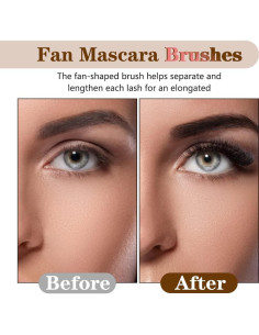 Paquete de 3 Cepillos de Pestañas Escalonados Plegables 2