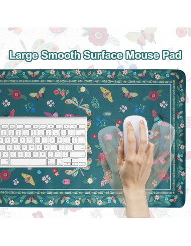 Soporte Reposamuñecas y Alfombrilla MOSISO Ergonómica Verde