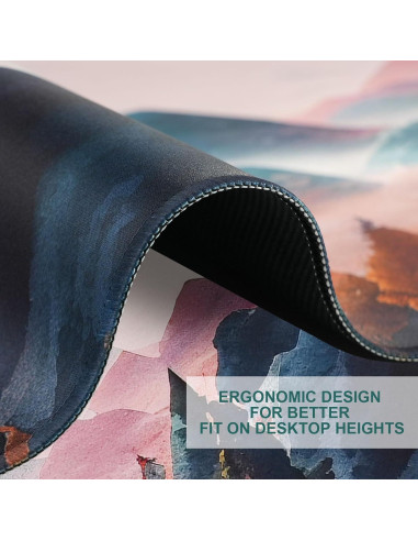 Reposamuñecas ergonómico LVTREE + alfombrilla grande 90x40cm