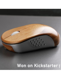 Ratón Inalámbrico Icemouse de Bambú 2.4GHz Óptico Silencioso 2