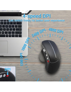 Ratón Vertical Ergonómico Inalámbrico KUYHRF 10M 5 Botones 2