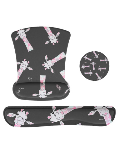 Soporte Reposamuñecas Ergonomico MOSISO Gris para Teclado y Ratón