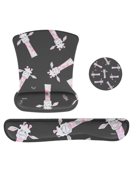 Soporte Reposamuñecas Ergonomico MOSISO Gris para Teclado y Ratón