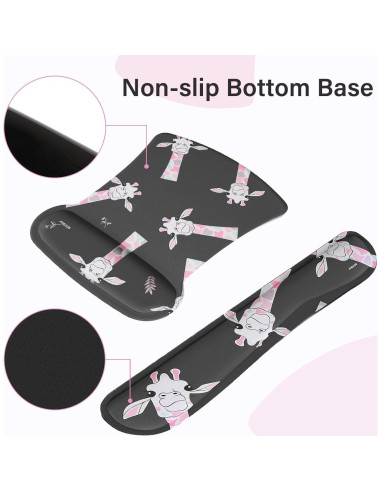 Soporte Reposamuñecas Ergonomico MOSISO Gris para Teclado y Ratón