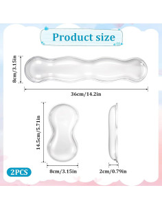 Juego de Reposamuñecas de Gel Ergonómico EupHHonycs Blanco 2