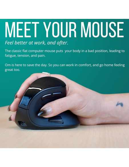 Paquete Ergonómico Ergodriven: Alfombrilla de Escritorio y Ratón Vertical