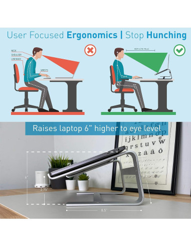 Teclado Mini con Cable Macally + Ratón Silencioso + Soporte Ergonómico