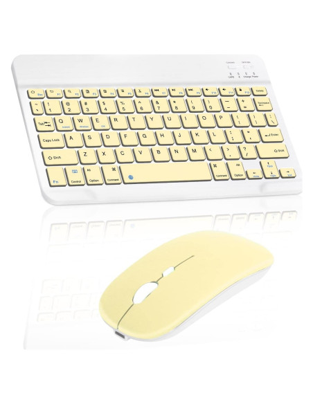 Combo Teclado y Ratón Bluetooth UrbanX KB030 Amarillo