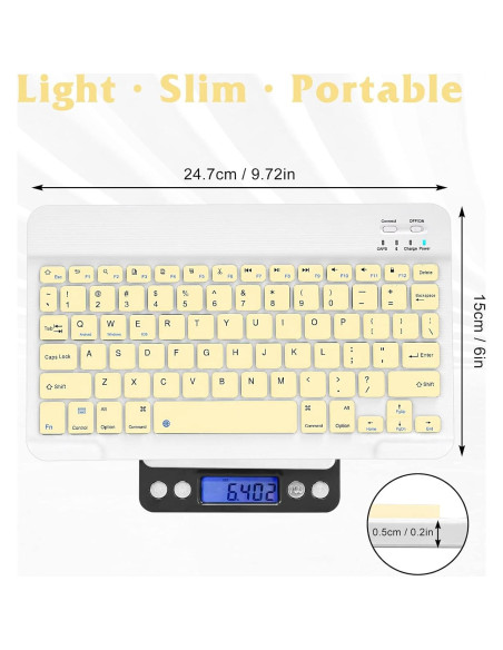 Combo Teclado y Ratón Bluetooth UrbanX KB030 Amarillo