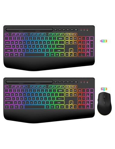 Combo Teclado y Ratón Inalámbricos SABLUTE Retroiluminados