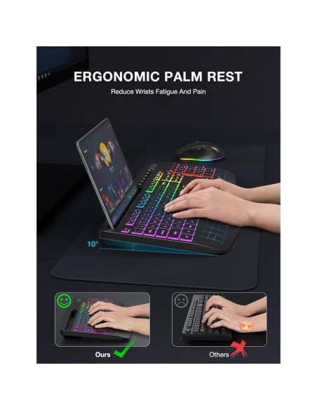 Combo Teclado y Ratón Inalámbricos SABLUTE Retroiluminados Combo Teclado y Ratón Inalámbricos SABLUTE Retroiluminados