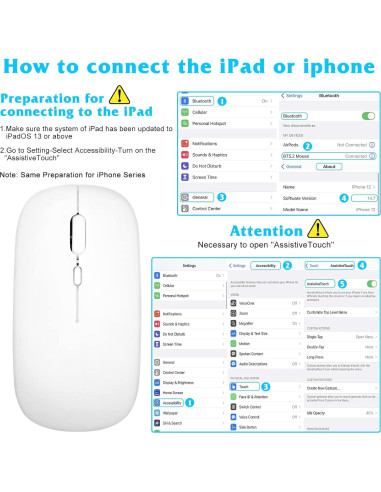 Combo Teclado y Ratón Bluetooth UrbanX Ergonómico Blanco
