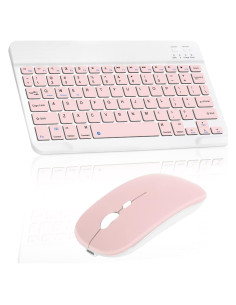 Combo Teclado y Ratón Bluetooth UrbanX KB030 Rosa Ergonómico