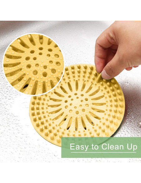 Gotega Captador de Cabello para Drenaje, 5 Piezas Brillantes