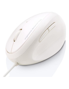 Ratón Ergonómico SANWA GMAERG16W, 1000/1600 DPI, Blanco