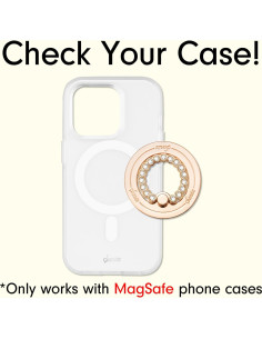 Soporte Magnético para Teléfono Lenntek MagSafe Oro/Rhinestone 2