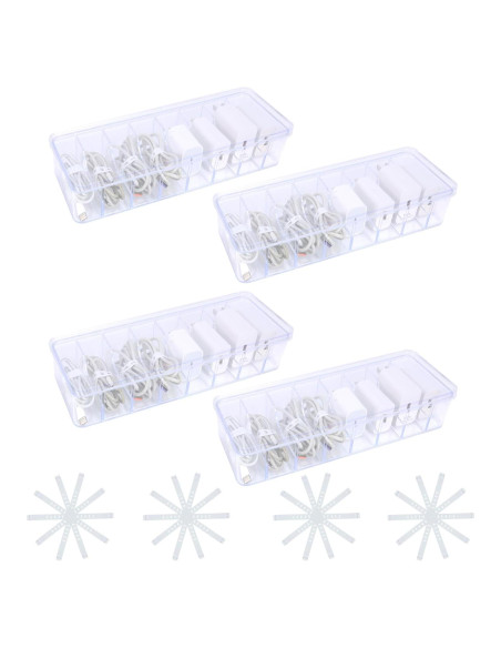 Organizador de Cables JUNJIAHAOZHU 4 Piezas 40 Correas