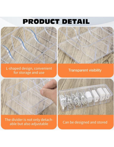 Organizador de Cables JUNJIAHAOZHU 4 Piezas 40 Correas