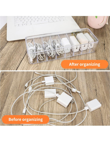 Organizador de Cables JUNJIAHAOZHU 4 Piezas 40 Correas