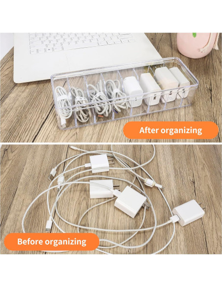 Organizador de Cables JUNJIAHAOZHU 4 Piezas 40 Correas