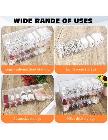 Organizador de Cables JUNJIAHAOZHU 4 Piezas 40 Correas