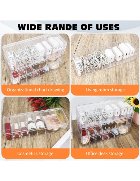 Organizador de Cables JUNJIAHAOZHU 4 Piezas 40 Correas