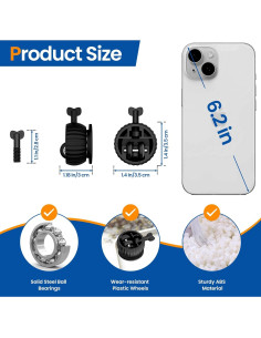 Ruedas de Caster TRVL FIELDER 8 PCS Autoadhesivas 360 2