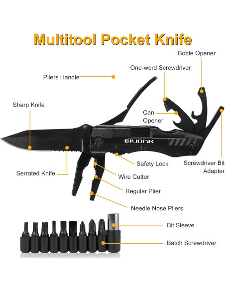 Cuchillo Multiherramienta Biuonk 9 en 1 con Alicates