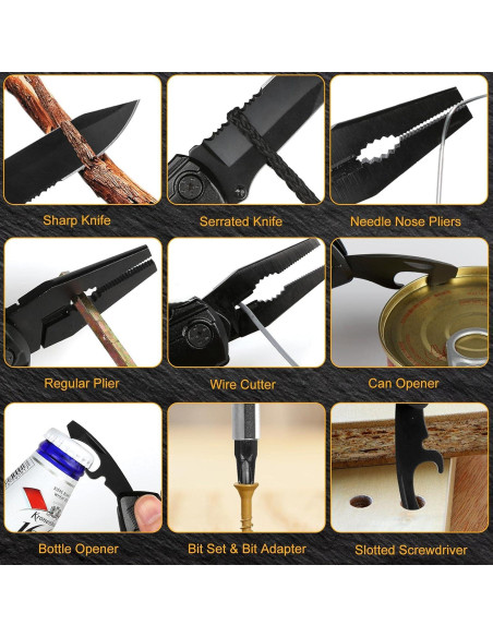 Cuchillo Multiherramienta Biuonk 9 en 1 con Alicates