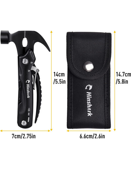 Multiherramienta Martillo 12 en 1 Hinshark - Regalo Único