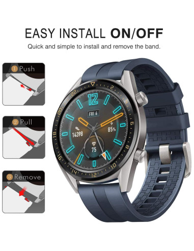 Correa de Silicona MoKo para Huawei Watch 22mm 3 Pack