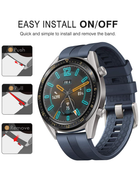 Correa de Silicona MoKo para Huawei Watch 22mm 3 Pack