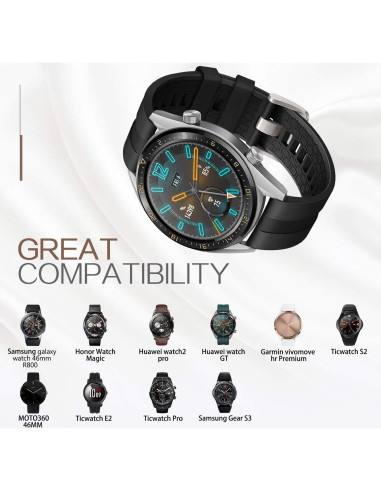 Correa de Silicona MoKo para Huawei Watch 22mm 3 Pack