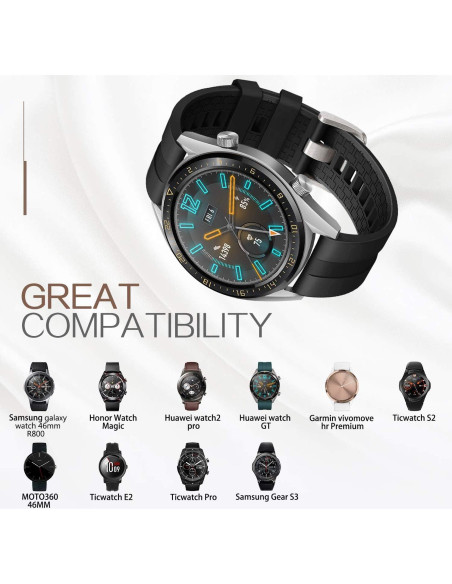 Correa de Silicona MoKo para Huawei Watch 22mm 3 Pack